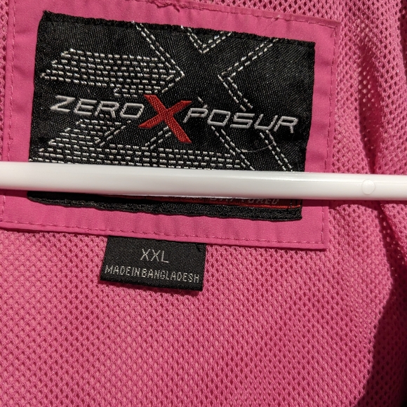 Zeroxposur women's jacket XXL rain repellent shell Pretty Pink W detail - Picture 7 of 10